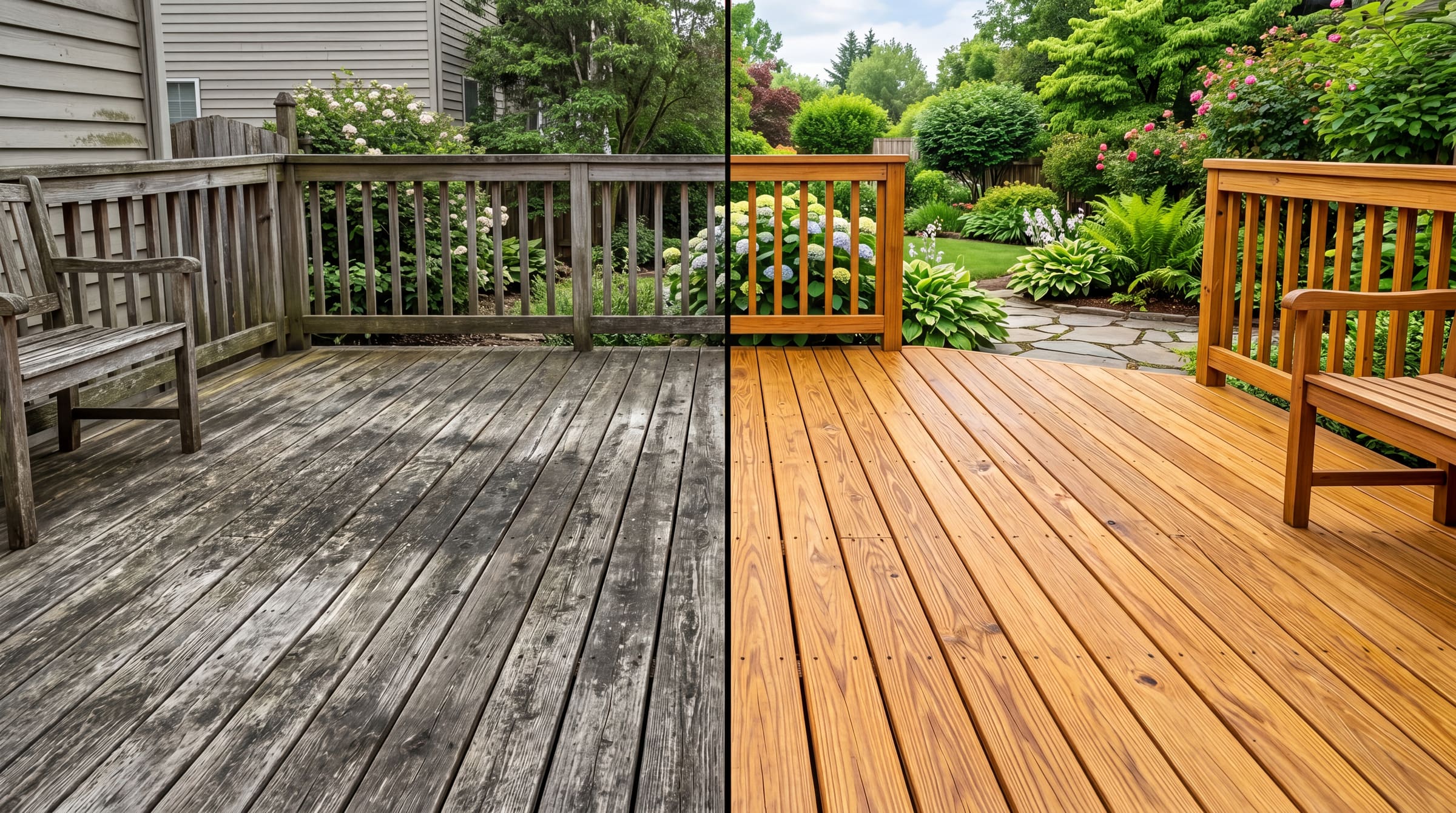 Backyard deck restoration