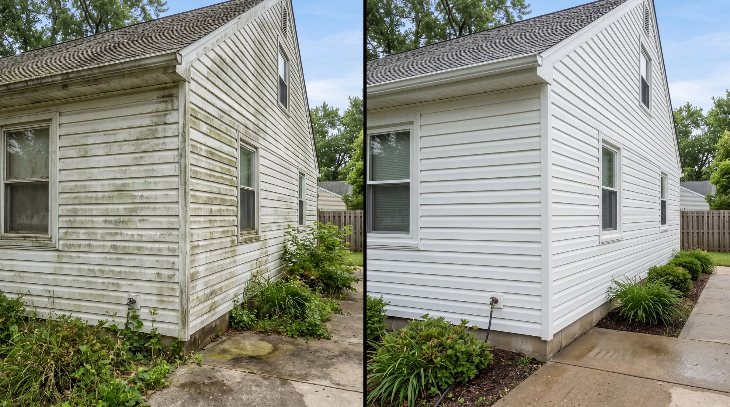 Algae-free siding restoration